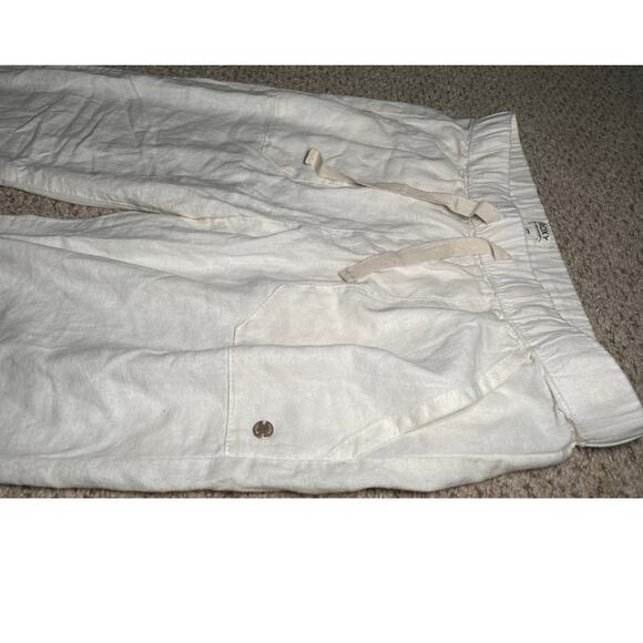 Roxy Cream Beach Pants - Size Small - Drawstring Waist - Picture 6 of 11